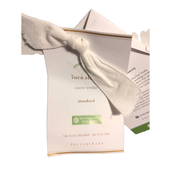 NWT Pottery Barn Foundations Luca Sham Standard Size 26"x20" New - Picture 2 of 3